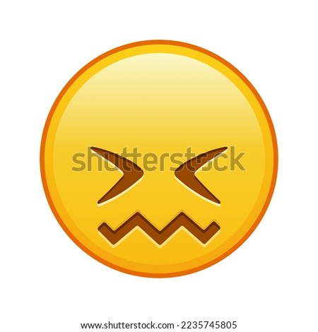 Expression of shame face Large size of yellow emoji smile