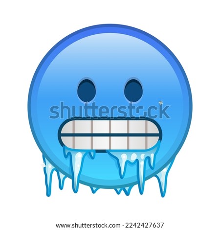 Freezing face Large size of yellow emoji smile