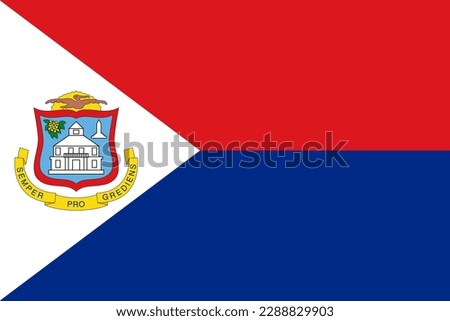 Sint Maarten flag simple illustration for independence day or election