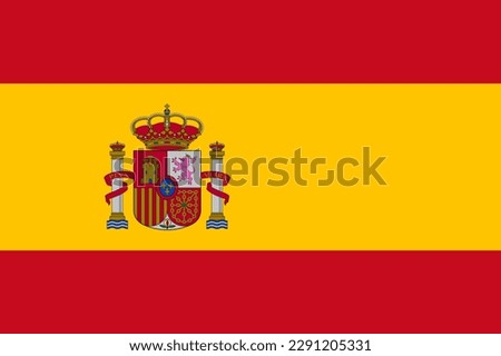 Spain flag simple illustration for independence day or election