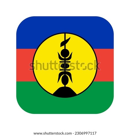 New Caledonia flag simple illustration for independence day or election