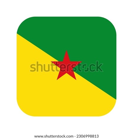 French Guiana flag simple illustration for independence day or election