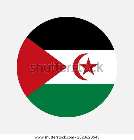 Western Sahara flag simple illustration for independence day or election