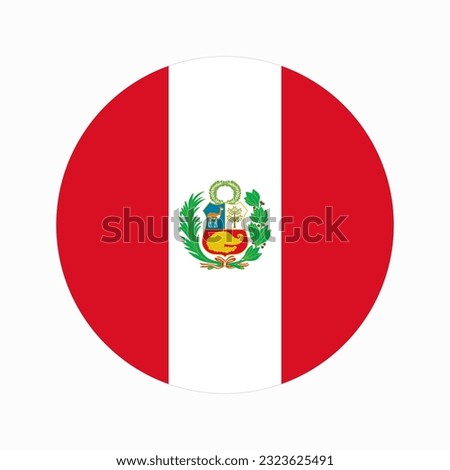 Peru flag simple illustration for independence day or election