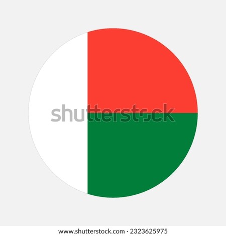 Madagascar flag simple illustration for independence day or election