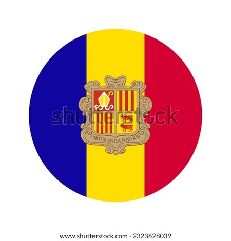Andorra flag simple illustration for independence day or election