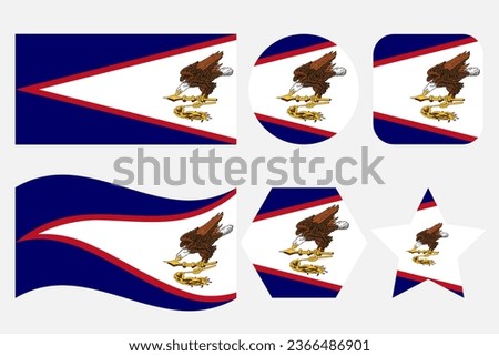 American Samoa flag simple illustration for independence day or election