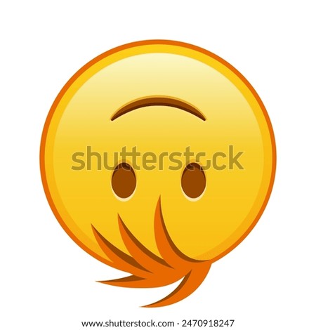 Face Upside Down Large size of yellow emoji smile with hair