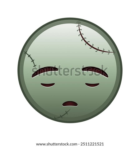 Anguished face Large size of zombie halloween emoji