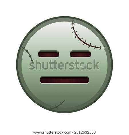 Expressionless face Large size of zombie halloween emoji