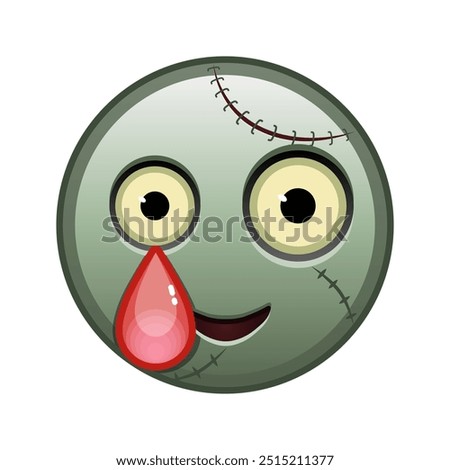 Happy face with tears Large size of zombie halloween emoji