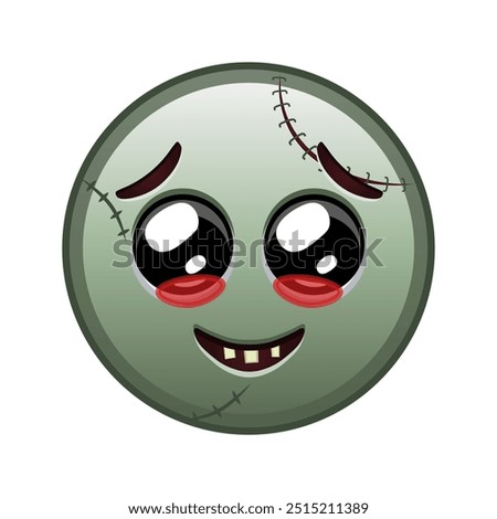 Happy face with tears Large size of zombie halloween emoji