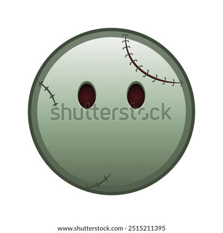 Face without mouth Large size of zombie halloween emoji