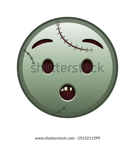 Hushed face Large size of zombie halloween emoji