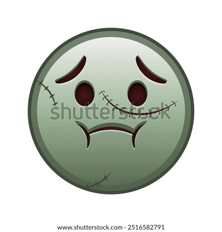 Nauseated face Large size of zombie halloween emoji