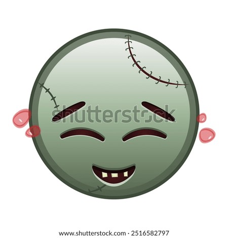 Happy face with tears Large size of zombie halloween emoji