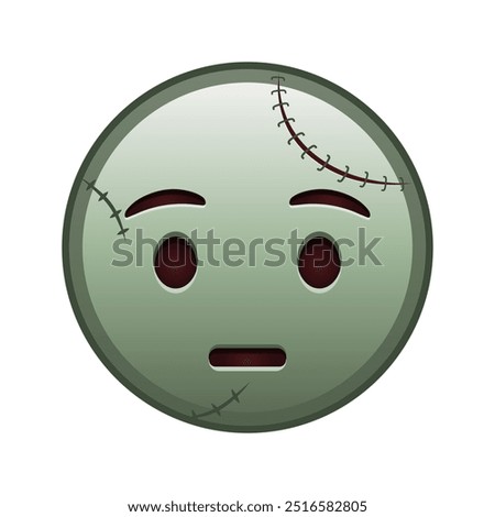 Hushed face Large size of zombie halloween emoji