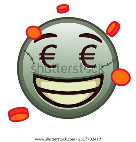 Money-mouth face Large size of zombie halloween emoji