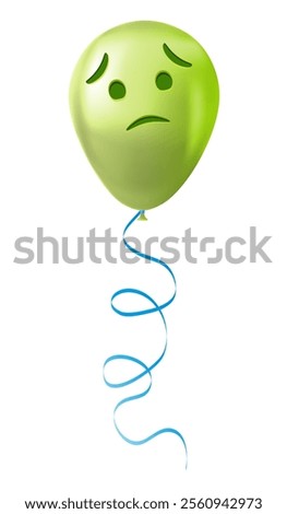 Emoji balloon with nauseated face Green emoji smile