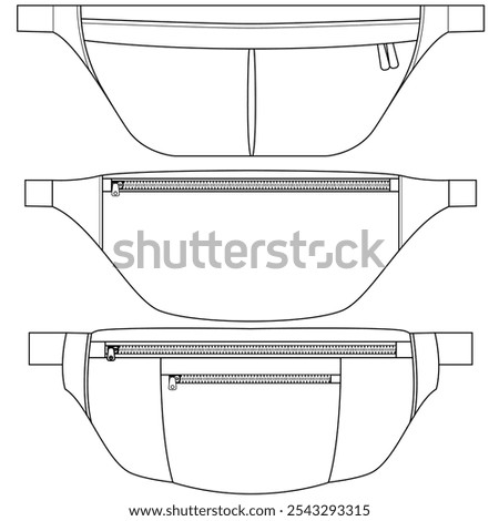 Waist bag mock up design. Bum bag mock up editable	