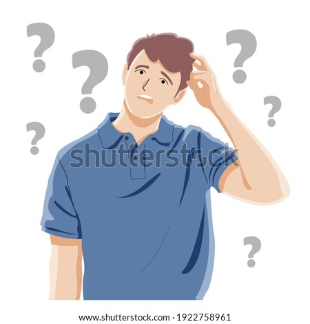 young man showing confused gesture