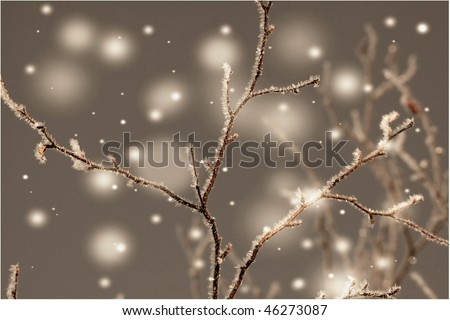 tree and snow christmas theme