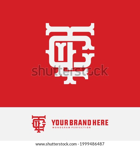 Initial letters C, T, L, CTL, CLT, TLC, TCL, LCT or LTC overlapping, interlocked monogram logo, white color on red background