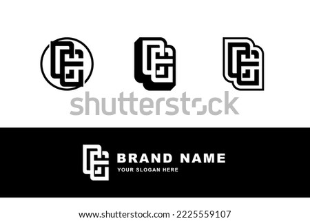 Monogram collection letter CE or EC with interlock style good for brand, clothing, apparel, streetwear, baseball, basketball, football and etc