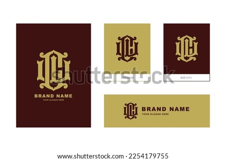 Monogram letter CW or WC with interlock, vintage, classic style good for brand, clothing, apparel, streetwear, baseball, basketball, football and etc