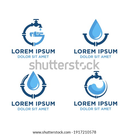 Set of plumbing logo Vector