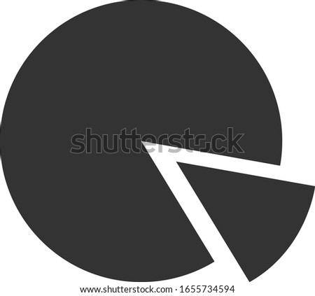 Pie chart financial performance filled icon. Vector icon from the business collection.