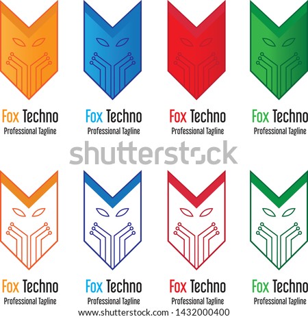 Fox Techno Logo is a logo with combination of Fox and Technology. It available in 4 color variants, it's Orange, Blue, Red, and Green. You can change the color and text as you want in .EPS format.