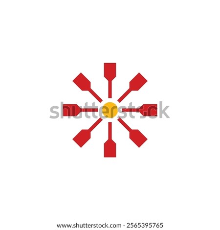 Spatula Pattern Logo Icon Illustration Template