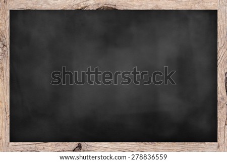 chalk board background textures with old vintage wooden frame  ,blackboard concept