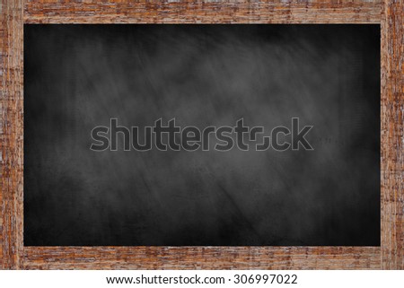 chalk board background textures with old vintage wooden frame ,blackboard concept.use for work about backgrounds,design,decorate,business,education and etc.