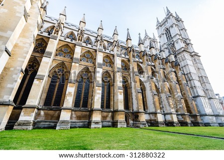 LONDON - AUGUST 03: The Westminster Abbey and Westminster Abbey Choir School, August 03, 2015.
