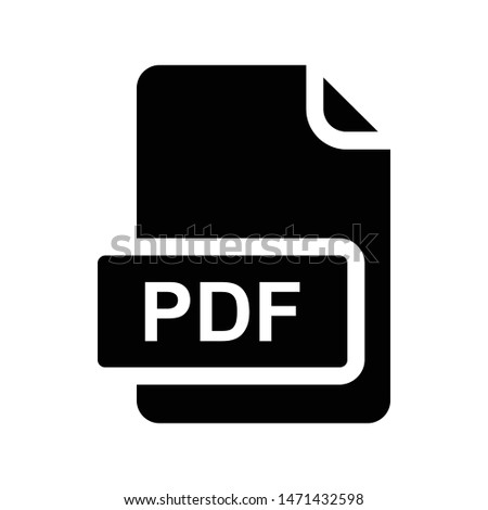 PDF File vector icon,Vector illustration