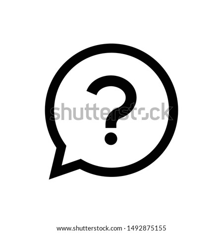 Question Mark in Bubble Icon Vector