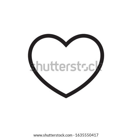 Love hearth icon vector, valentine day icon symbol isolated