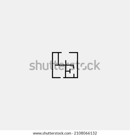LE initial logo in line concept in high quality professional design that will be best for companies Photo stock © 