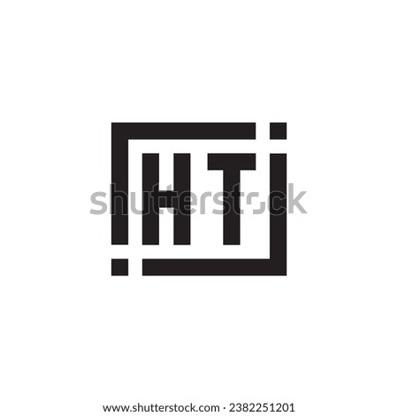 HT minimalist geometric symbol logo in high quality professional design that will print well across any print media