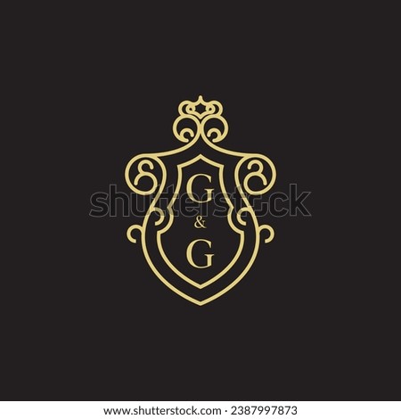 GG line vintage initial logo in high quality professional design that will print well across any print media