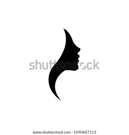 Woman face logo icon vector.