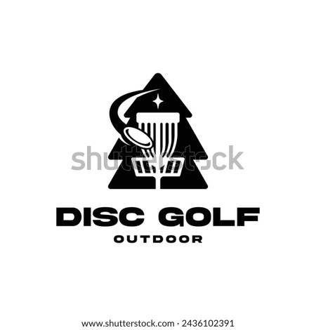 Disc golf logo icon vector