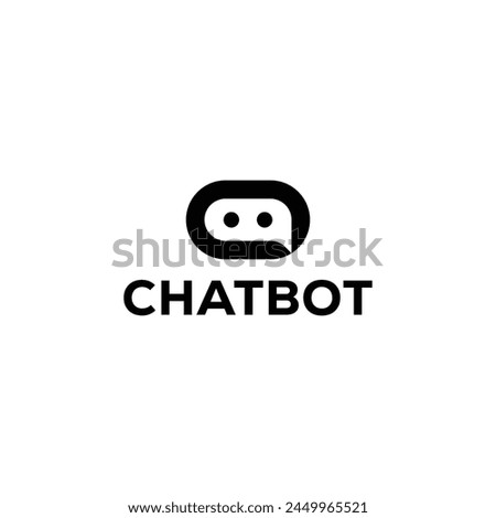 Simple chat bot logo icon vector