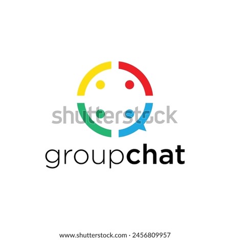 Group chat logo icon vector