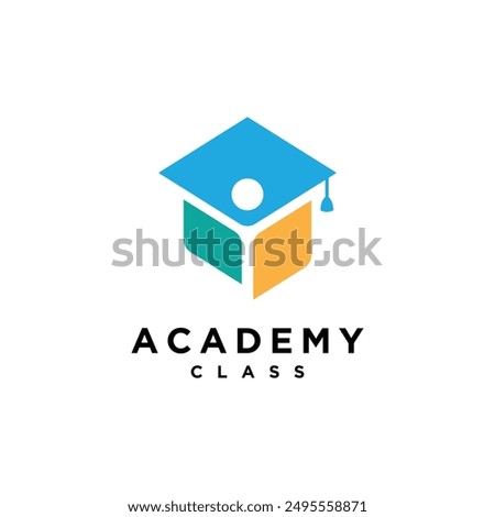 Simple academy education logo icon vector