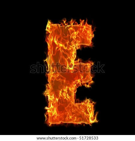 Burning Alphabet Letter E Stock Photo 51728533 : Shutterstock