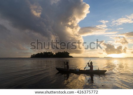 Similar – Foto Bild Kanu einsam am Bootsanleger