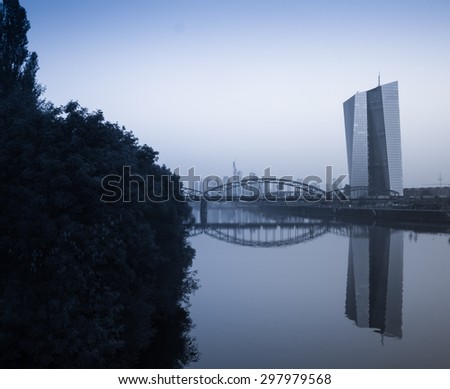 The new building of the European Central Bank in Frankfurt, Germany